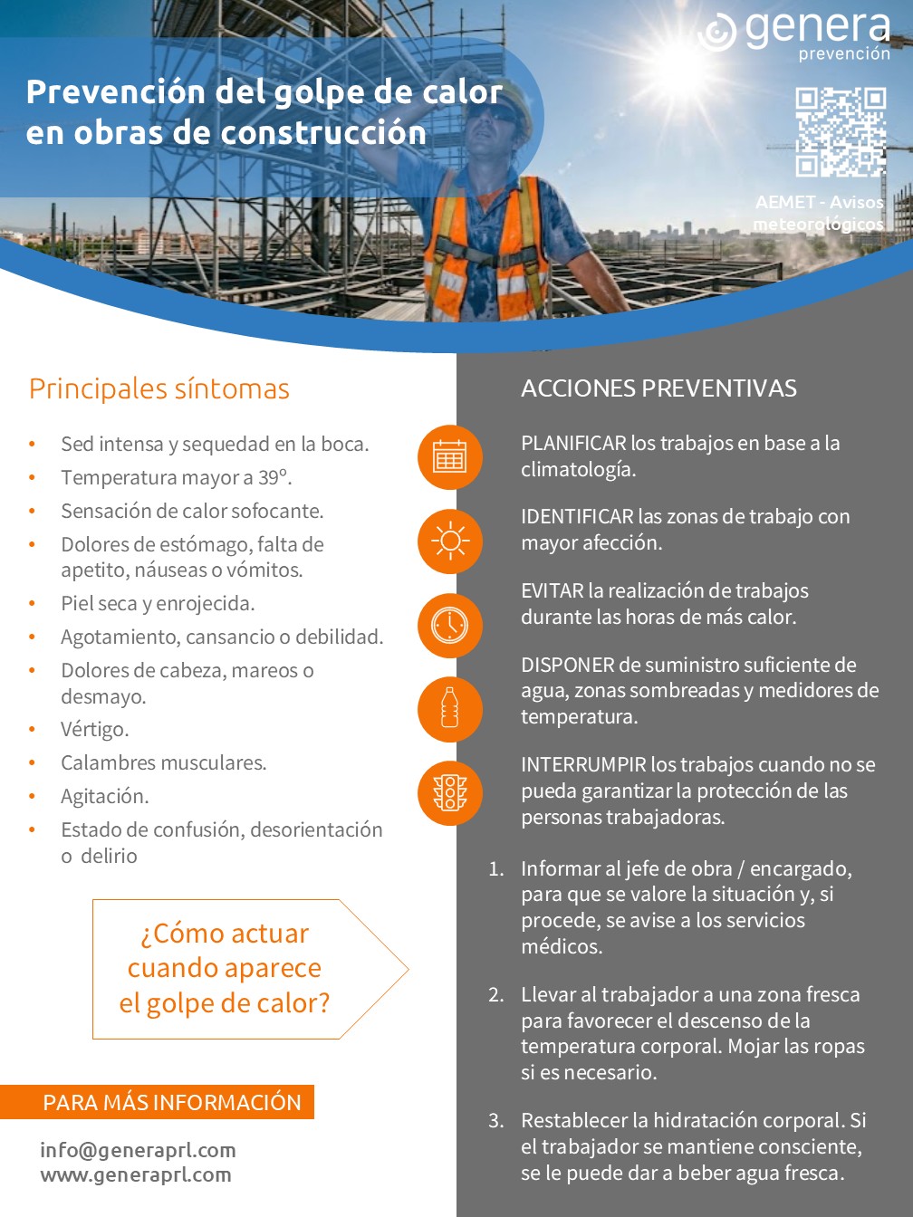 Golpe de Calor en Obras de construcción